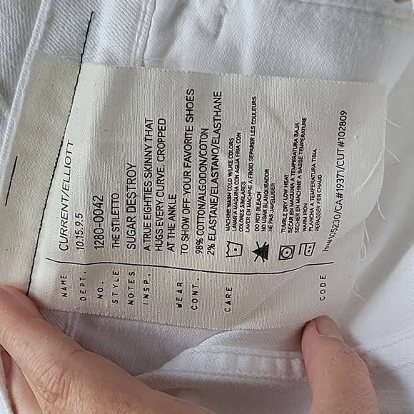 Current/Elliott The Stiletto Sugar Destroy Denim Jeans — Size 28 - Picture 7 of 8